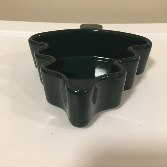 Small Glass Trinket Dish: Christmas Tree, Candy, Jewelry, Rings, Earrings, Green - Picture 9 of 11